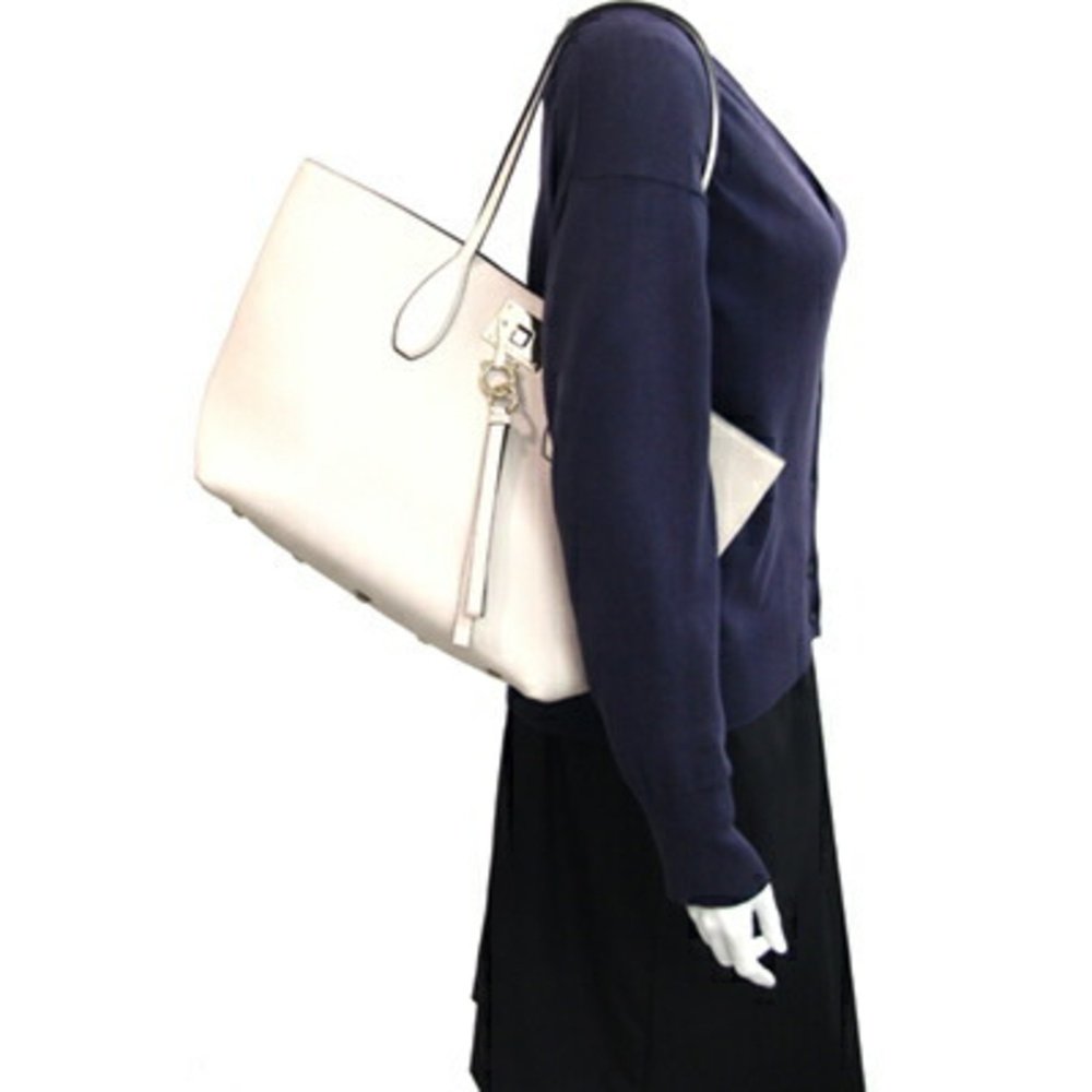 SALVATORE FERRAGAMO White Leather Tote Bag - Picture 9 of 9